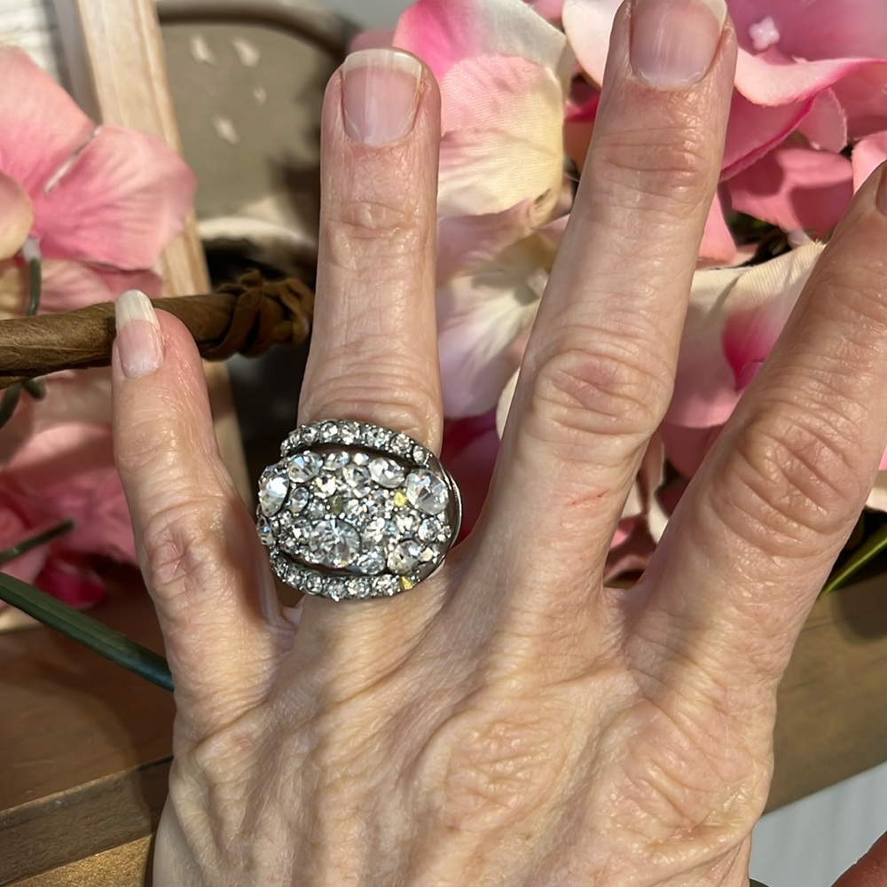 Big Rhinestone Ring Wedding Cocktail Expanday